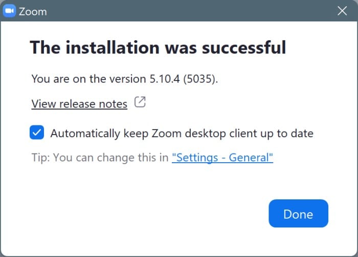 install zoom successfully pc