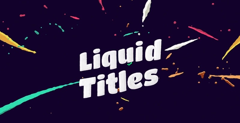 liquid text animation effect ae