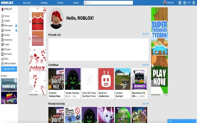 login to roblox site