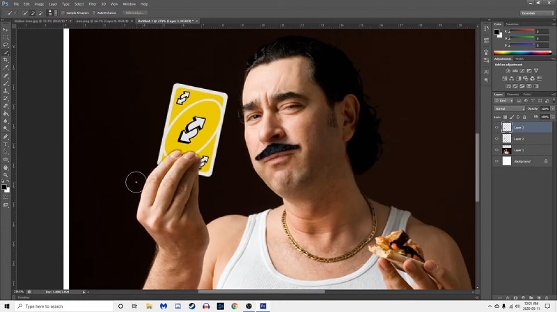 Making a meme with photoshop