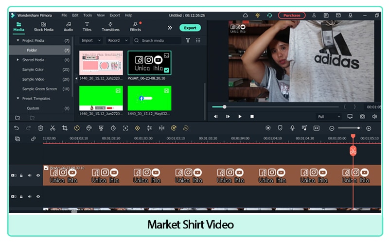 market shirt video