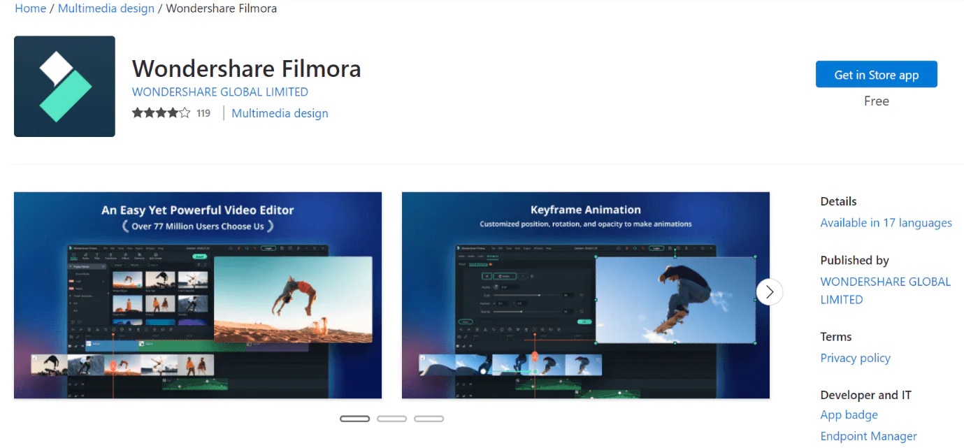 App auf Mac herunterladen und Wondershare Filmora installieren