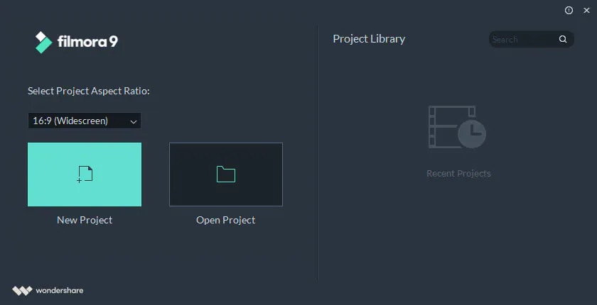 hit create new project button
