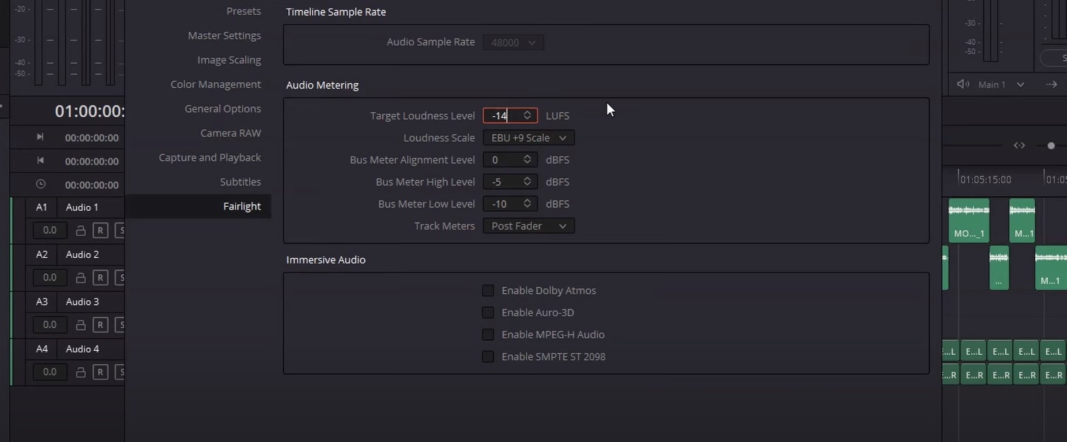 set target loudness