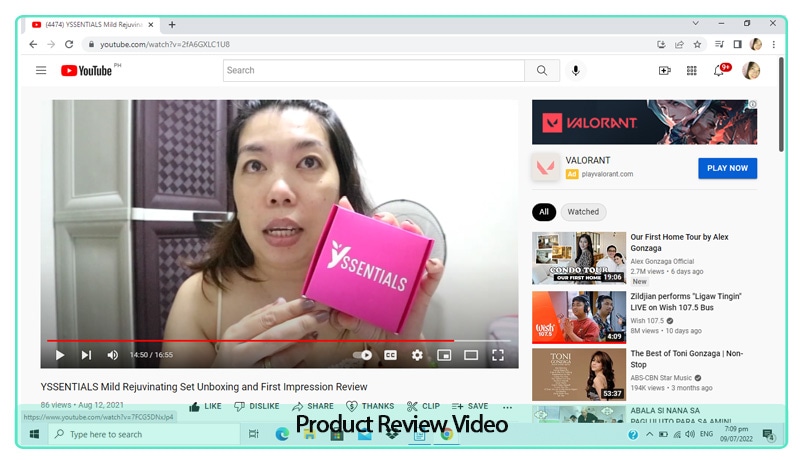 product review video mayang