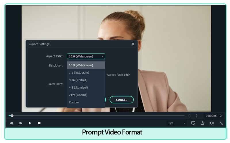 prompt video format