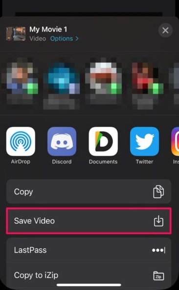 save video imovie iphone