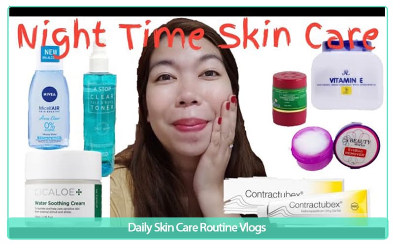 Tägliche Hautpflege-Routine Vlogs