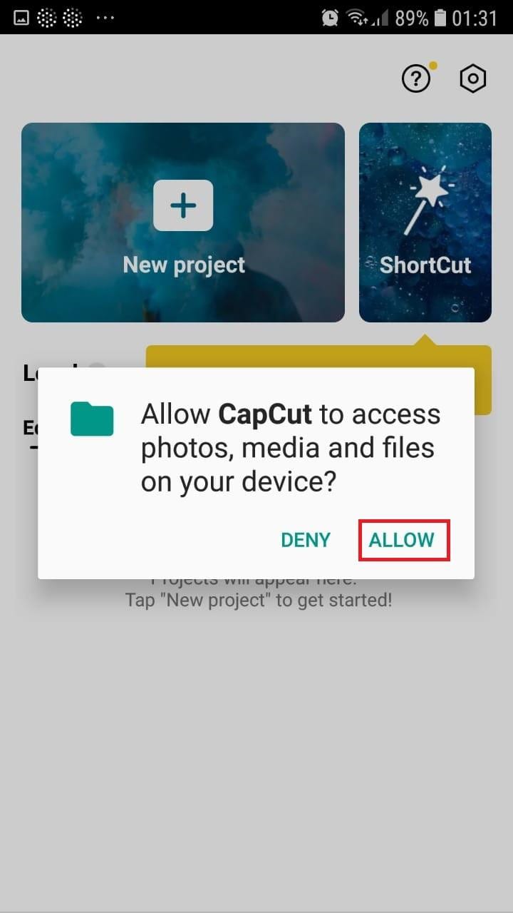CapCut Genehmigung erteilen