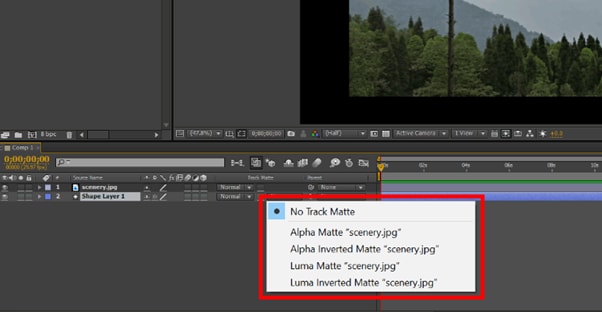 the four track matte options in after effects