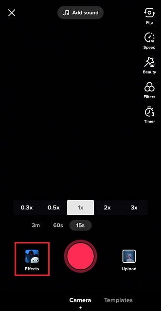 icône des effets tiktok