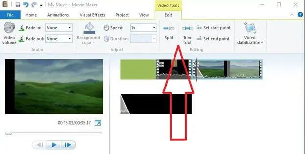 Ferramentas de vídeo windows movie maker