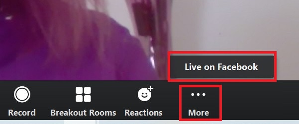zoom live on facebook