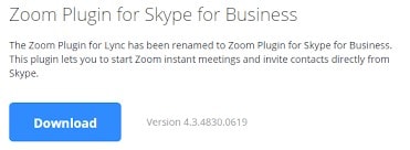 plugin di zoom per skype business