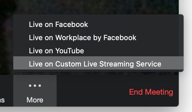 Live auf einem benutzerdefinierten Live-Streaming-Dienst