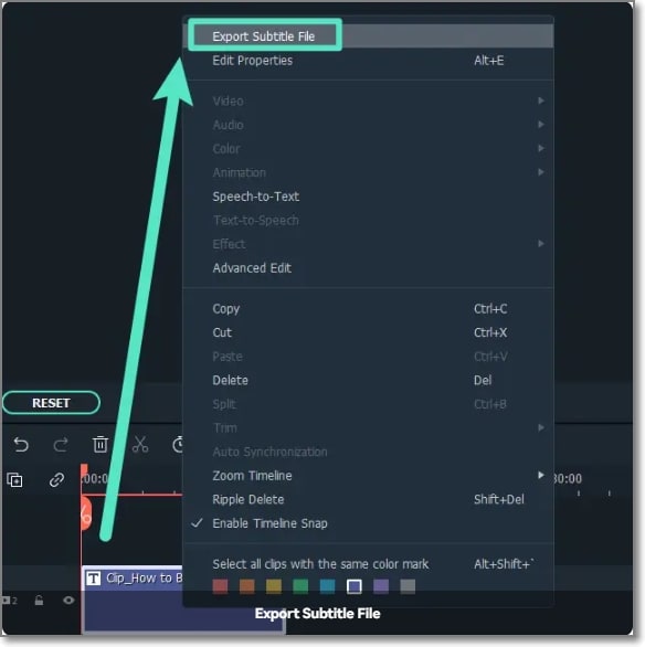 modificare srt wondershare filmora 3