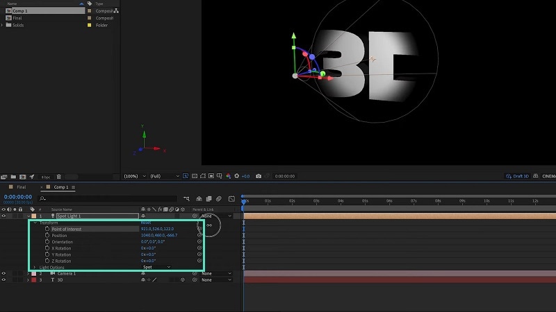 Transformieren in After Effects hinzufügen