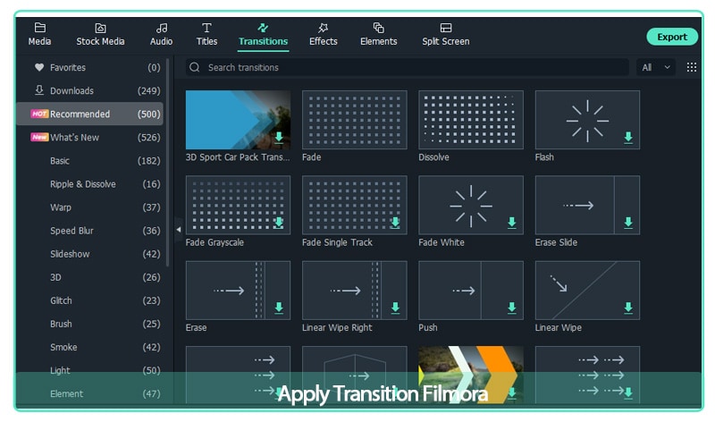 aplicar transiciones