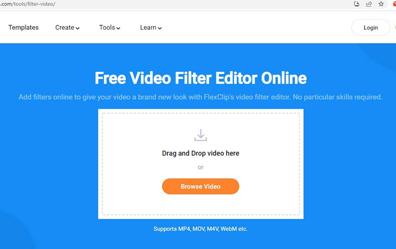 flexclip video filter editor