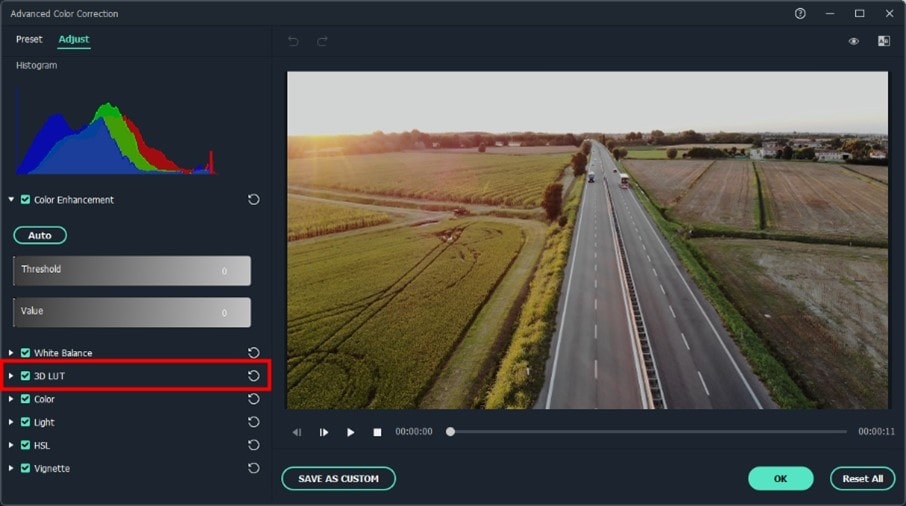 use filmora to add luts