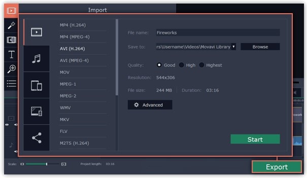 Audiodatei speichern movavi editor