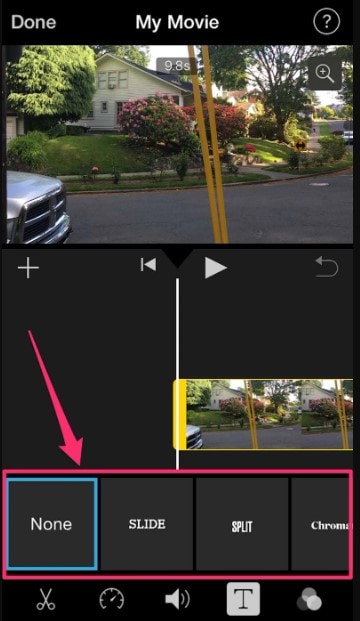 select text style imovie