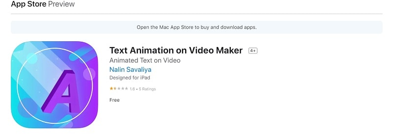 text animation on video editor iphone