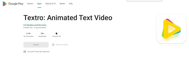 textro animiertes Textvideo