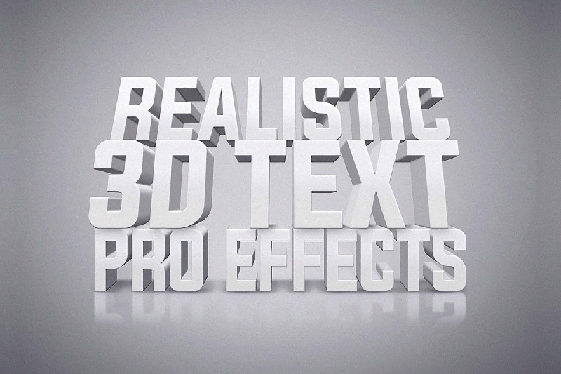 3d text video effect