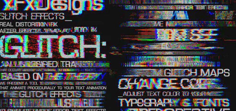 glitch text effects preset