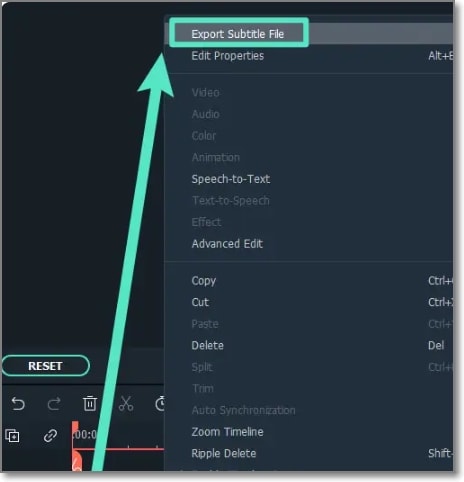 modificare srt wondershare filmora 3