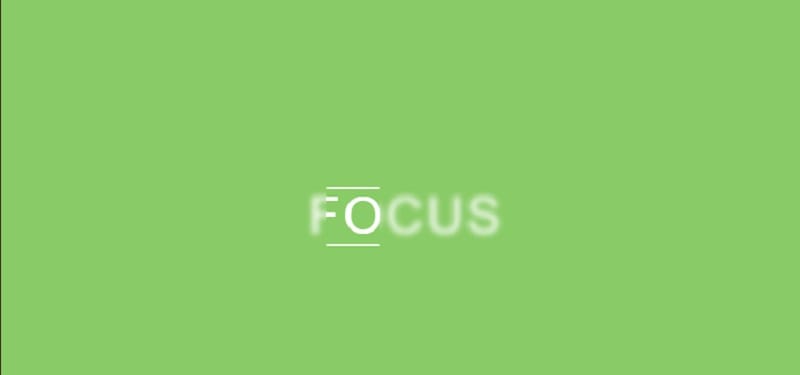in and out focus text effect