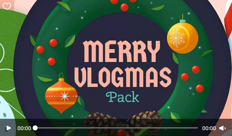 modello di conto alla rovescia di merry vlogmas