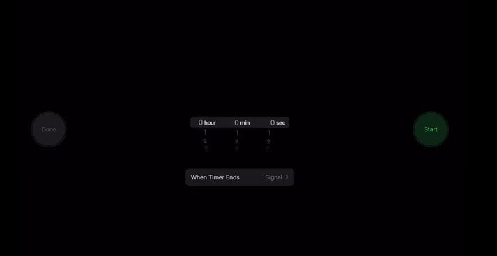 timer in the device