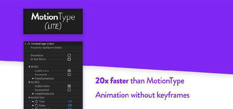 Motion Type Textanimation Voreinstellung