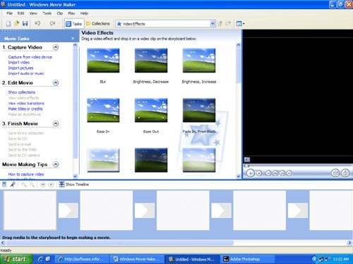 anteprima del video movie maker