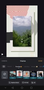 themes library in the vivavideo app