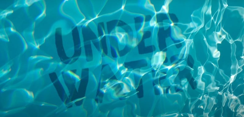 under water text effect