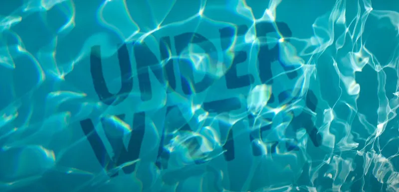 under water text effect