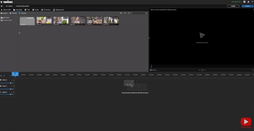 wevideo editing window