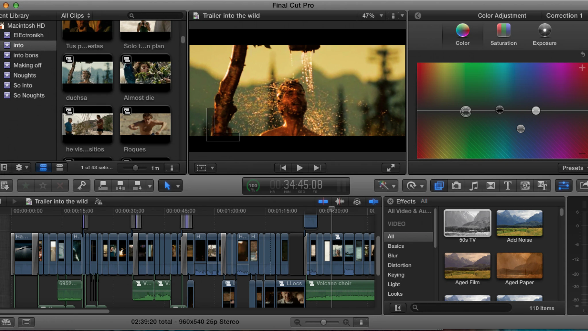 final cut pro-interface