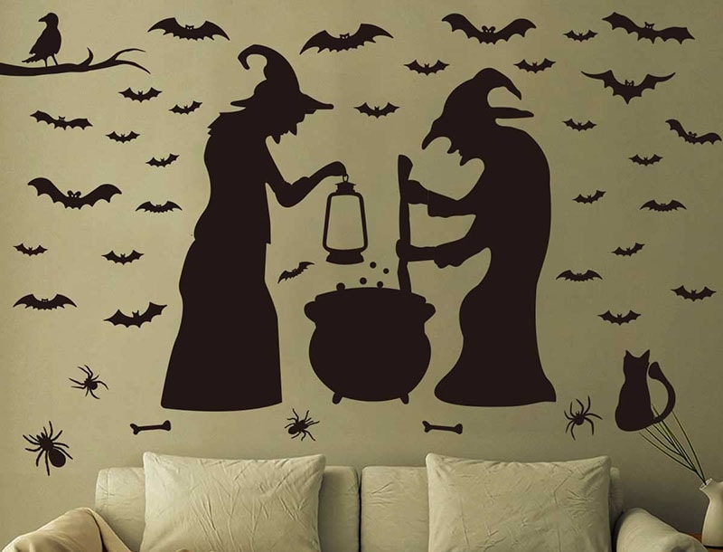 halloween witchy wall