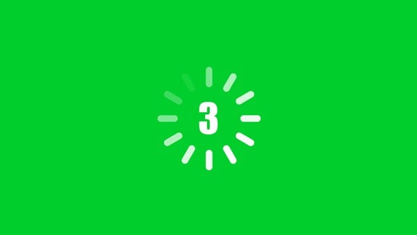 round loading 5-second countdown timer hd