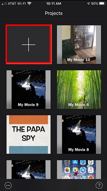 menambahkan proyek ke imovie iphone