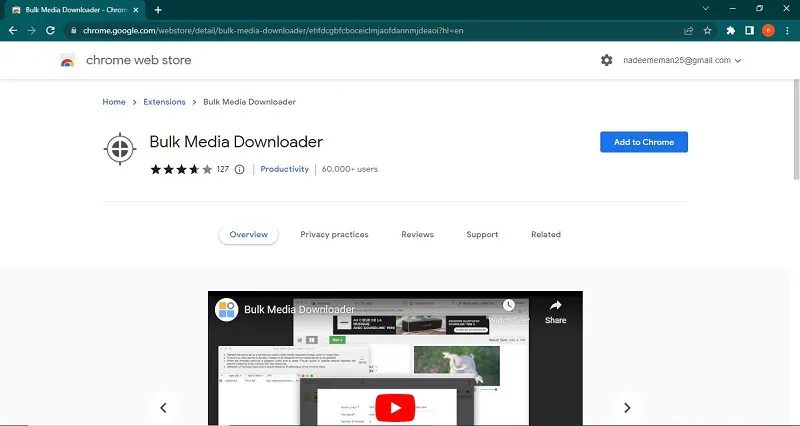 estensione per il download di contenuti multimediali in blocco