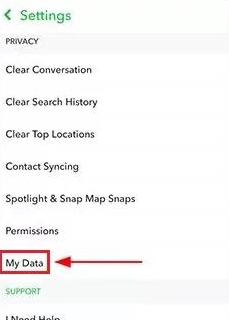 data recovery option snapchat