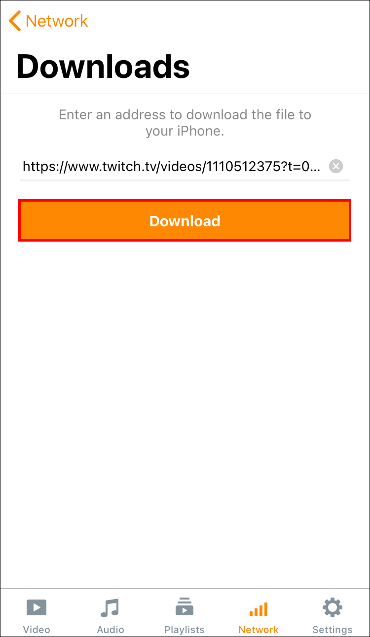 downloading twitch video on vlc for mobile