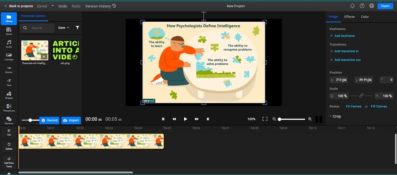edit video in flixier and save