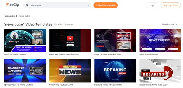 plantillas flexclip de outros de noticias