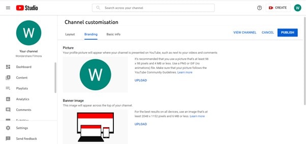 customize youtube channel 3